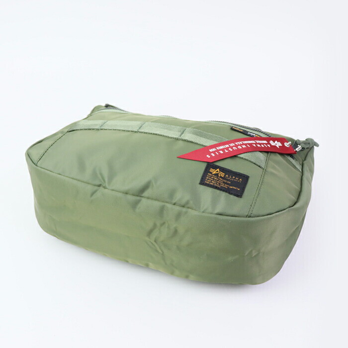ALPHA INDUSTRIES Green Shoulder Bag Men's Diagonal Bag 7.5L ALPHA INDUSTRIES Green Shoulder Bag Men's Diagonal Bag 7.5L