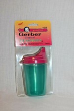 NEW IN PACKAGE VINTAGE 1992 GERBER JUICE CUP 4FL OZ PINK  LID