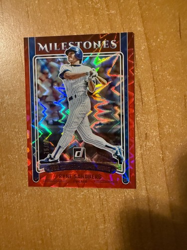 2025 Donruss Baseball - Ryne Sandberg - Red Xplosion Milestones Insert #d /99 - 第 3/8 張圖片
