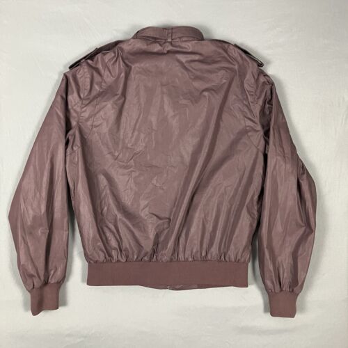 Members Only Jacket Coat Mens Sz 42 RARE Insulated Burgundy Bomber VTG 80s - Picture 3 of 17