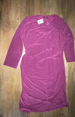 NWT $188 Tahari Women s Beautiful Elderberry Elegant Maxi Dress Top 3/4 Sleeve