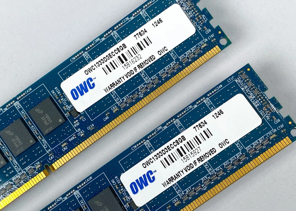 OWC RAM 2x 8GB / High Performance / 1333MHz DDR3 ECC / SDRAM 240 Pin / Mac Pro - Image 3 of 3