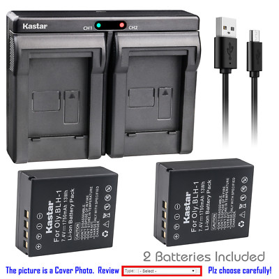 Kastar Decoded Decoded Battery Charger for Olympus OM-D EM1 Mark III MARKIII