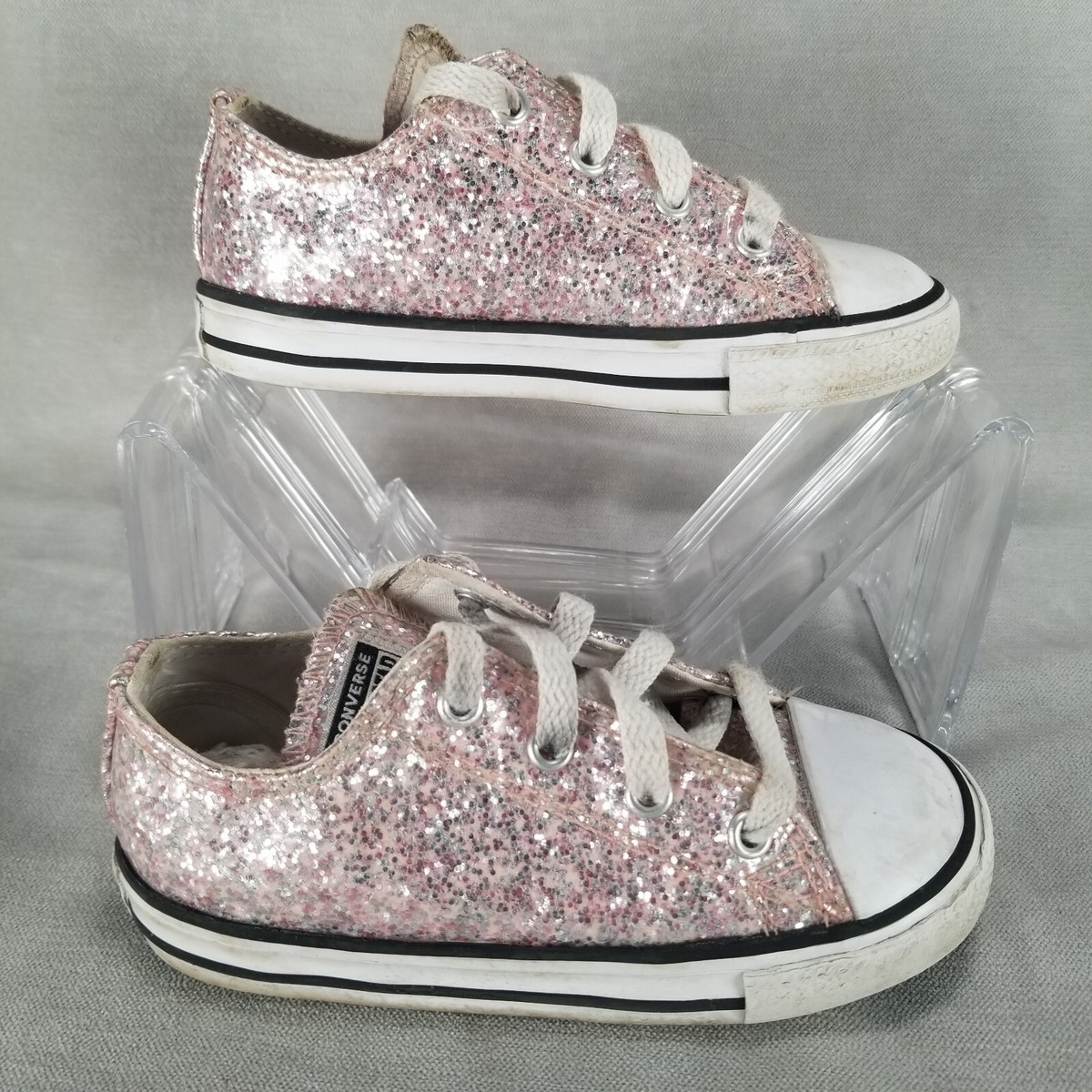Converse All Star Pink Glitter Sparkle Low Top Chuck Taylor Infant