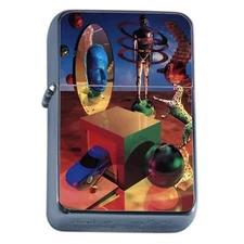 Classic New Millennium Mixed Media Art Flip Top Oil Lighter Windproof