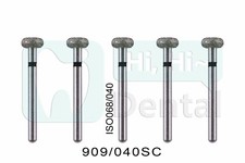 10Pcs Dental Diamond Burs FG Wheel Donut 909/040SC Super Coarse Grit High Speed