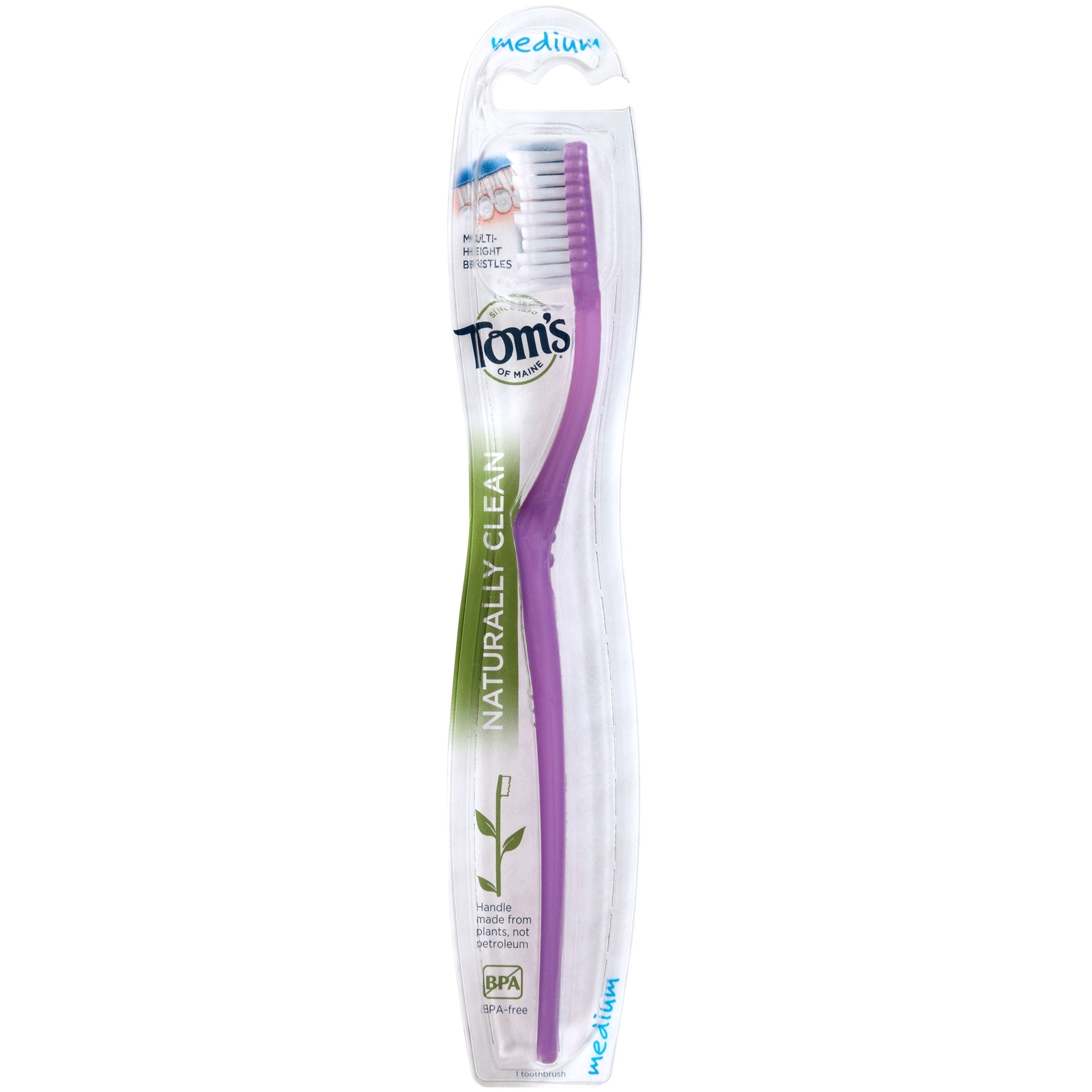 Зубная щетка Tom S Of Maine Naturally Clean для взрослых Средняя 1 шт 3490₽