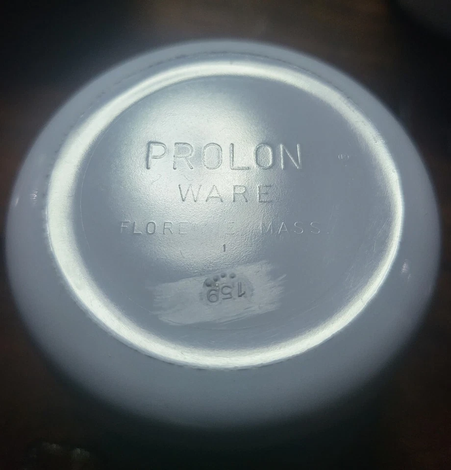 5 xícaras de café empilháveis vintage PROLON WARE azul Florence MA - Imagem 2 de 2