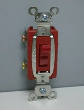 Pass & Seymour PS20AC3-RED HBL-1223R 20A Three-Way 3-Way Switch Red 120/277V