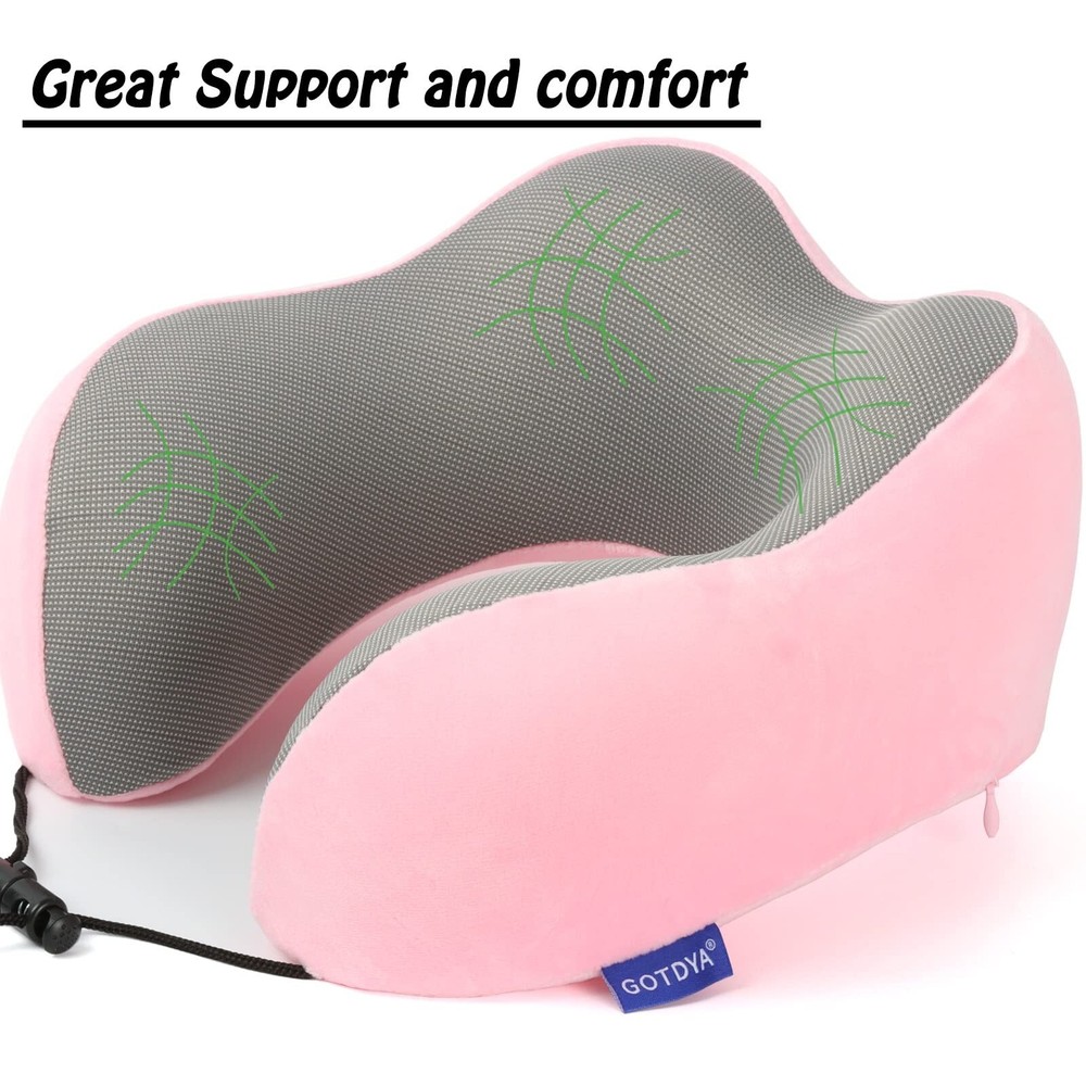 Ultra-Comfy Memory Foam Travel Neck Pillow for Restful Sleep