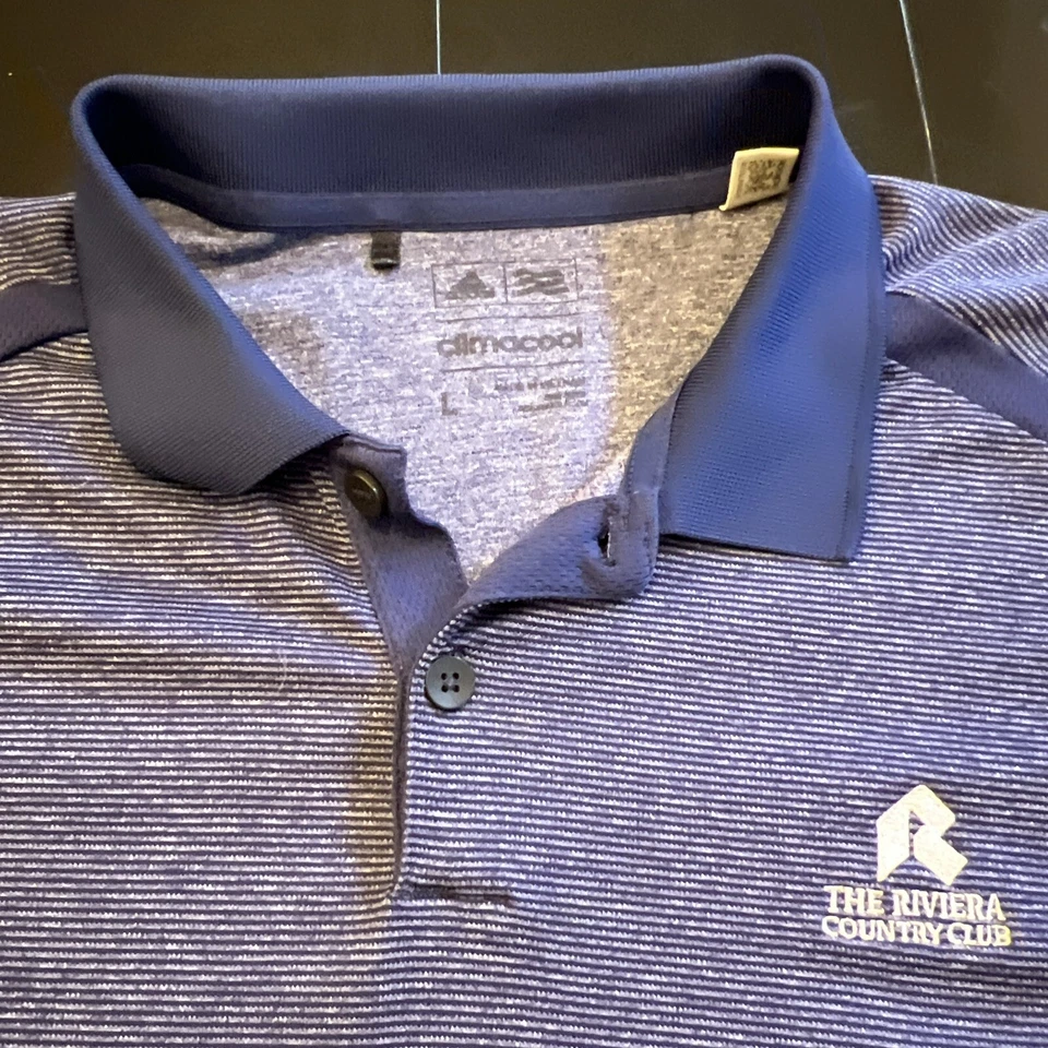 阿迪达斯 ClimaCool Riviera Country Club 高尔夫 Polo 大号 Genesis 开放日产 复古 — 第 2/4 张图片