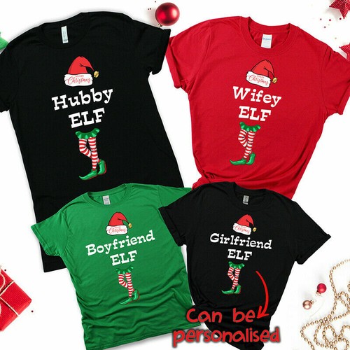 Hubby Wifey Elf Shirt,Matching Couple 