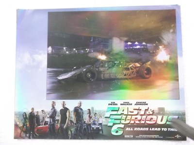 Fast & Furious 6 Paul Walker Vin 2013 3 Stück Englisch 13,5x11 Orig Lobby Car...