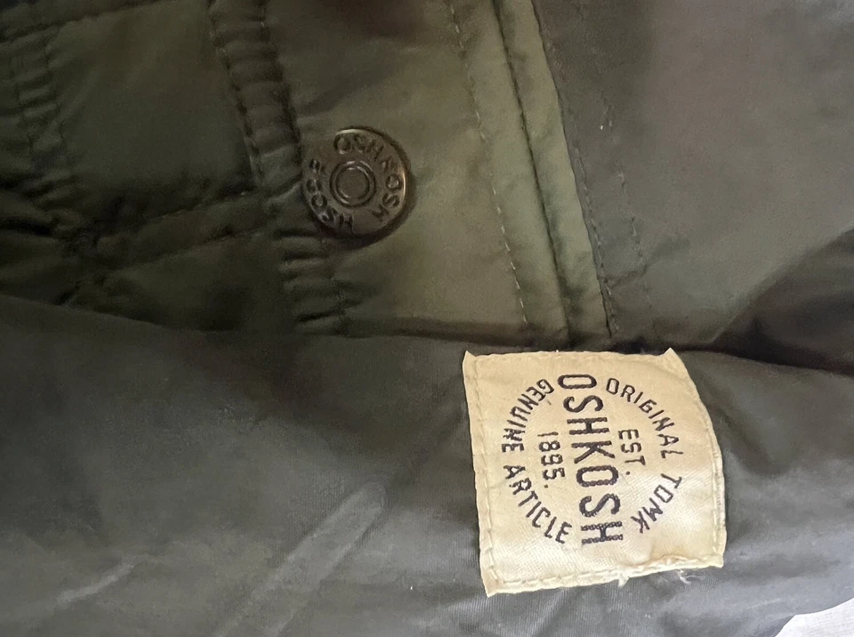 OshKosh B’gosh Olive Green Hooded Coat Size 4T - Image 3 of 4