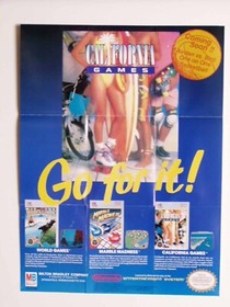 California Games Original Poster NES NINTENDO