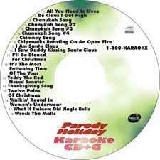 CUSTOM KARAOKE PARODY HOLIDAY CHRISTMAS CD G 18 SONG cdg WRECK THE MALLS MORE