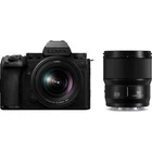 Panasonic S5M2X Mirrorless Digital Camera 24.2MP Double Lens Kit Black DC-S5M2XW