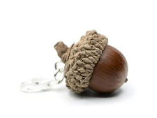 Acorn Charm Miniblings Pendant Christmas Nut Acorns Brown