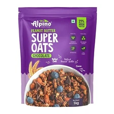 ALPINO High Protein Super Rolled Oats Chocolate 1KG - Rolled Oats Free Shipping