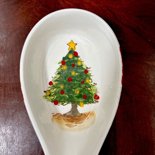 Maxcera Tree And Bough Christmas Spoon Rest Large 10.5” NEW - Picture 2 of 8
