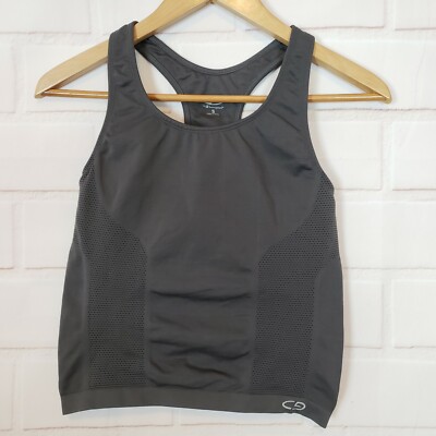Champion Women's Gray Athletic Yoga Racerback Tank Top Size S