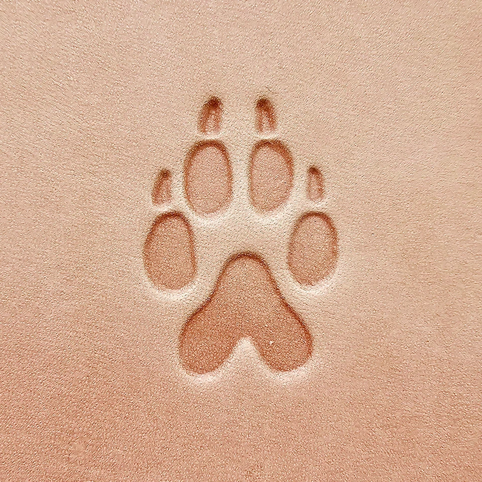 3D Stempel Pfotenabdruck Wolf Hund Pfote Leder Tandy Leather 88286-00