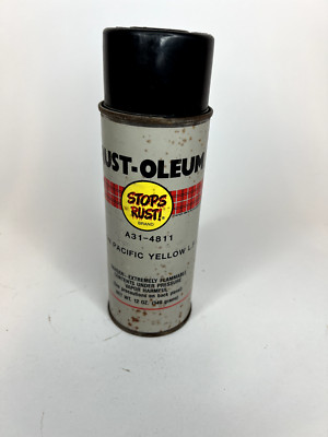RARE FIND! Vintage Rust-Oleum Union Pacific Yellow spray paint can 12 railroad