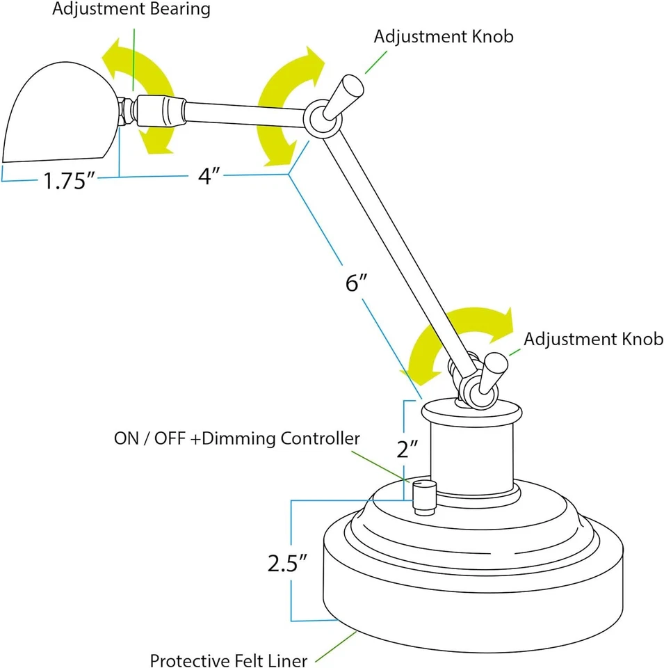 ¡NUEVO EN CAJA! Cocoweb 14" DLED14ORB Lámpara de Escritorio Ajustable Piano Banqueros - Bronce Caoba Foto 2 de 4