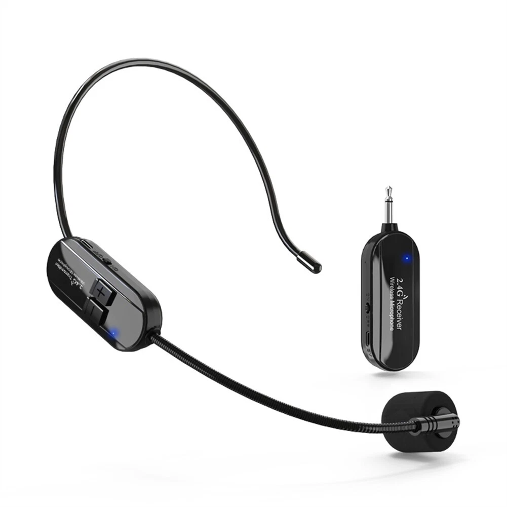 2.4G Wireless Microphone Headset Mic For Voice Amplifier Speaker