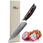 TURWHO 5Zoll Allzweckmesser VG10 Damaszener Stahl Chefmesser Küche Klein Messer