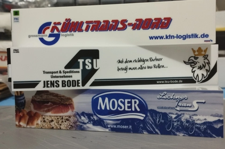 3 Box x Semirimorchi base herpa 1/87 Marchi: Gktn - Moser - Tsu - Immagine 2 di 3