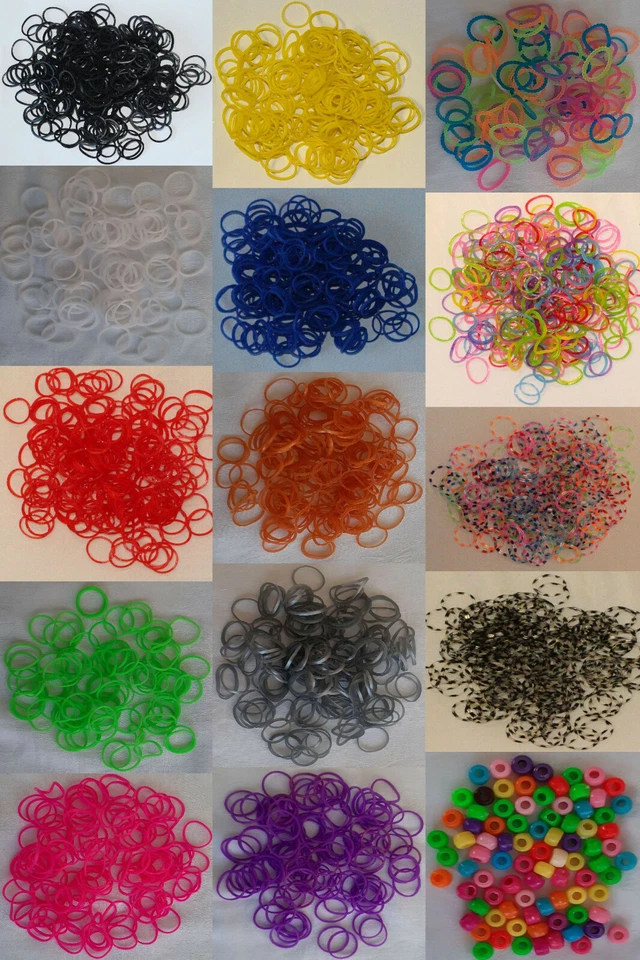 ca 400 Mini Haargummis Zopf Rasta Bunt Armband Farbig Dreads Zöpfe Kinder Gummi