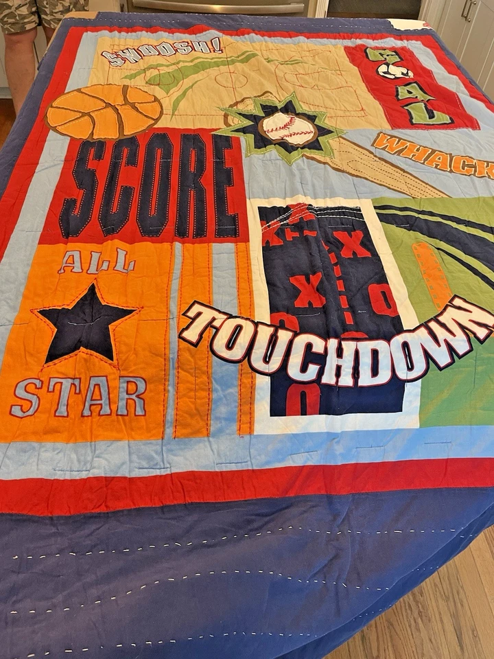 CIRCO TWIN Sports Quilt With 1 Sham Cotton football baseball basketball soccer - Image 2 of 4