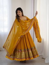 Gown Pakistani Suits Salwar Kameez Ready To Wear Dress Wedding Bollywood Party L