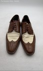 Stacy Adams Mens Brown Cream Crocodile Leather Oxford Dress Shoes Size US 9.5 — photo 1