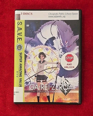 Ga-Rei-Zero 3-Disc DVD Complete Anime Eps 1-12 Funimation  Ex Library