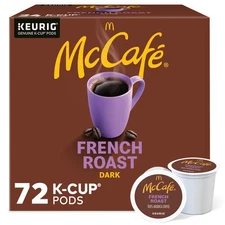 McCafe, French Roast Coffee, Keurig Single Serve K-Cup Pods, 72 Count