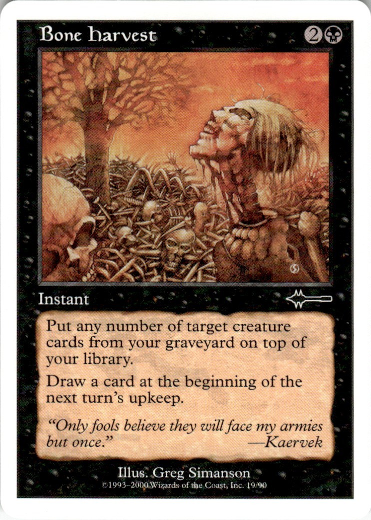 2000 Beatdown Box Set Magic The Gathering Bone Harvest 19/90 LP