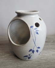 Studio Pottery Large Pierced Hurricane Candle Holder Vase Lamp