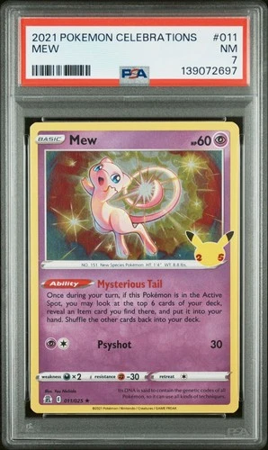 2021 POKEMON CELEBRATIONS #011 MEW PSA 7
