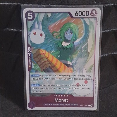 Bandai One Piece CCG Monet OP14-074 Punk Hazard Special Purple 6000 Power
