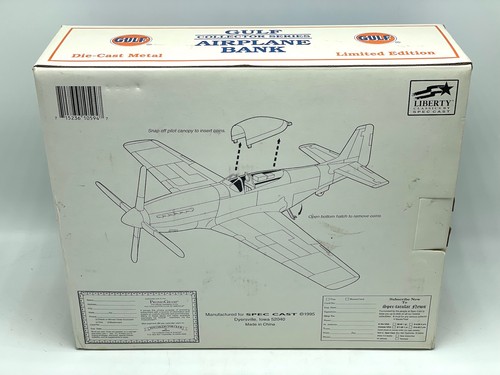 LE SpecCast 1/48 North American P-51D Mustang Gulf Pride Plane Coin Bank #47007 - Picture 5 of 6