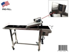 120" x 12" Food Grade Flat Black Belt Press Conveyor Flatt Pupusas & Tortilla