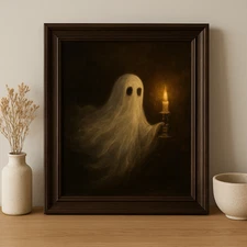 Halloween Wall Art Printable Spooky Fall Decor Digital Download Haunted Ghost