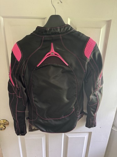 Women's Icon Contra Motorcycle Jacket - Black/Pink - Size X-Small XS NEW - Picture 8 of 12