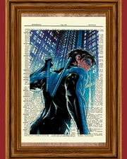NIghtwing Dictionary Art Poster Picture Comic Book Marvel DC Superhero Gift