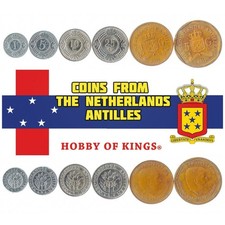 Netherlands Antilles 6 Coin Set 1 5 10 25 Cents 1 5 Gulden | 2014 - 2016