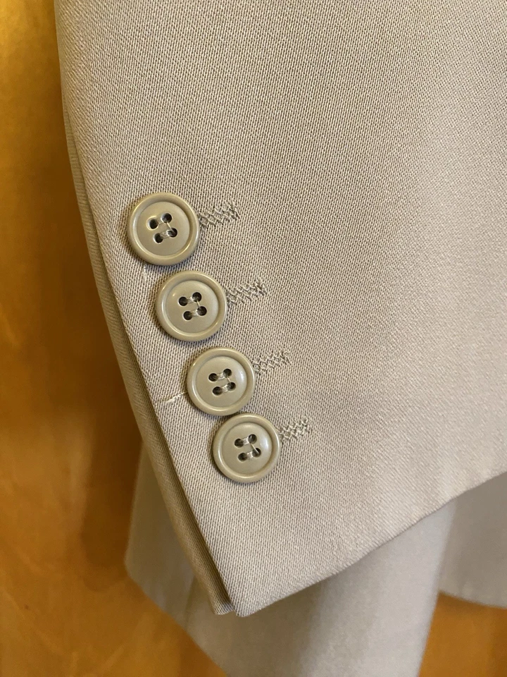 Vittorio ST. Angelo мужчин 100% полиэстер 3 пуговицы платье костюм куртка желтовато-коричневый 52L - Изображение 3 из 4