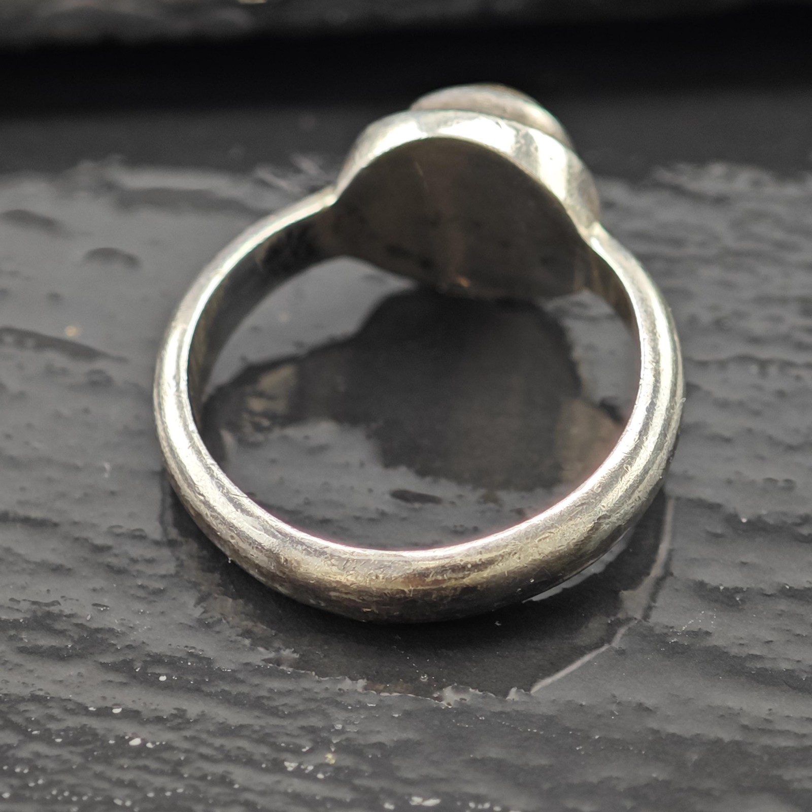 Shadow Box Dark Pearl Solitaire Ring Sterling Sil… - image 7