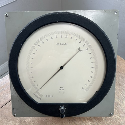 #ad VTG 60s Heise Industrial Pressure Gauge 11” Dia. 60PSI Steampunk Decor H11813 $299.99